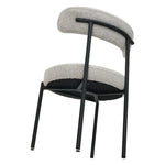 Luxe Boucle Cushioned Elsa Dining Chairs in Arctic White - Furniture > Dining > Kitchen & Dining Chairs