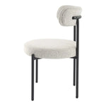 Luxe Boucle Cushioned Elsa Dining Chairs in Arctic White - Furniture > Dining > Kitchen & Dining Chairs