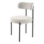 Luxe Boucle Cushioned Elsa Dining Chairs in Arctic White - Furniture > Dining > Kitchen & Dining Chairs