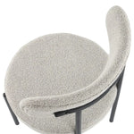 Luxe Boucle Cushioned Elsa Dining Chairs in Arctic White - Furniture > Dining > Kitchen & Dining Chairs