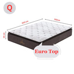 Luxe Dreams Queen Size 7 Zones Pocket Spring Premium Medium Feel 34cm Mattress - Furniture > Mattresses