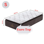 Luxe Dreams Single Size 7 Zones Pocket Spring Premium Medium Feel 34cm Mattress - Furniture > Mattresses