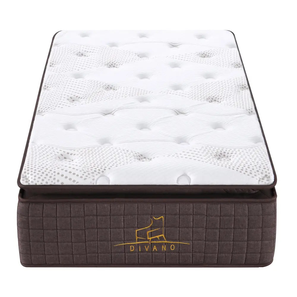 Luxe Dreams Single Size 7 Zones Pocket Spring Premium Medium Feel 34cm Mattress - Furniture > Mattresses