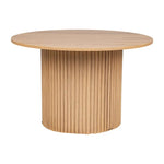 Luxe Ribbed Round Coffee Table Wooden - Furniture > Living Room