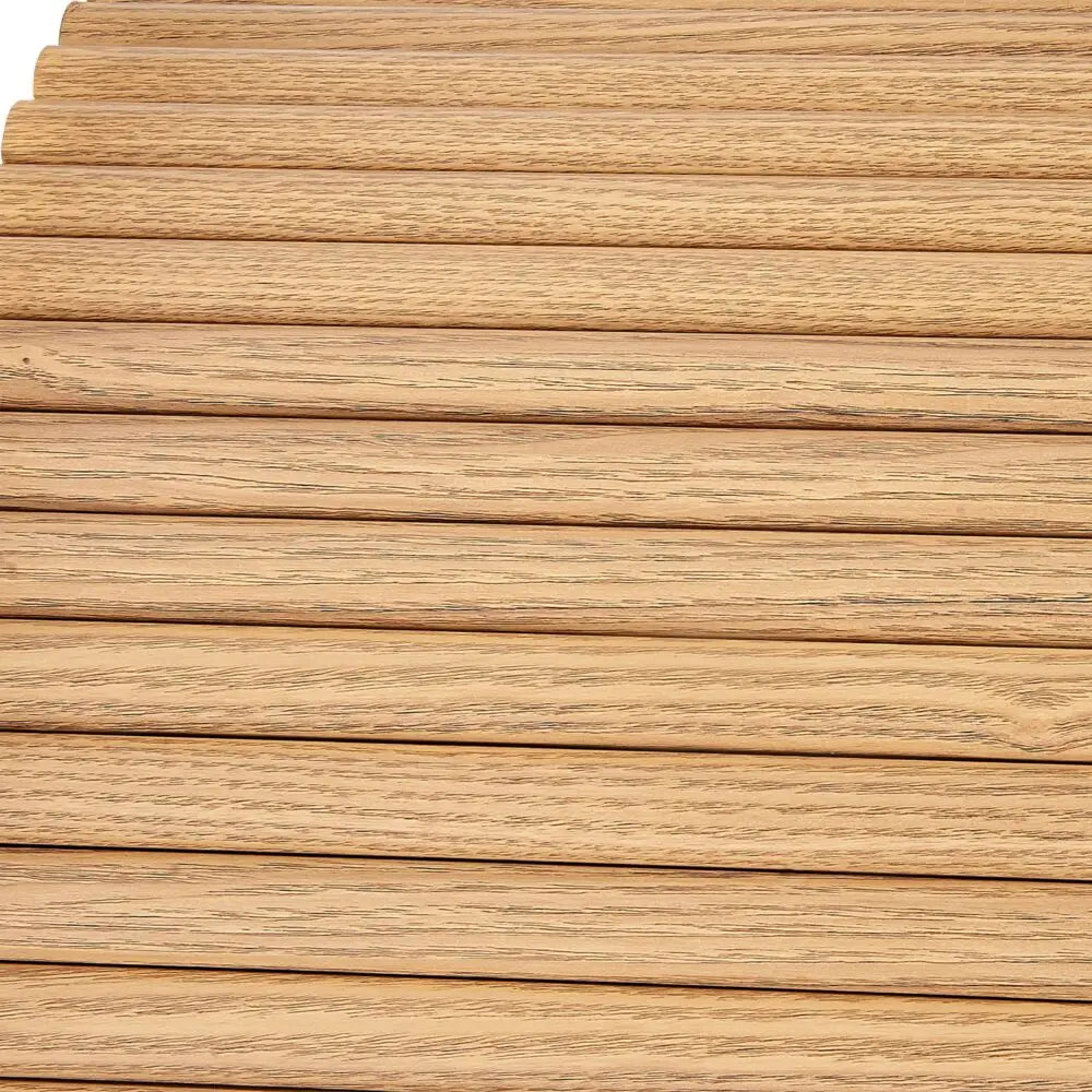 Luxe Ribbed Round Coffee Table Wooden - Furniture > Living Room