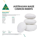 Luxor Twin Pack 50cm Aus Made Round Hotel Cushion Inserts Premium Memory Resistant Filling - Home & Garden > Decor