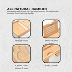 Luxury Adjustable Bamboo Bath Tray Caddy - Spa Book Wine & Accessories Holder - Furniture > Bathroom > Bathtubs