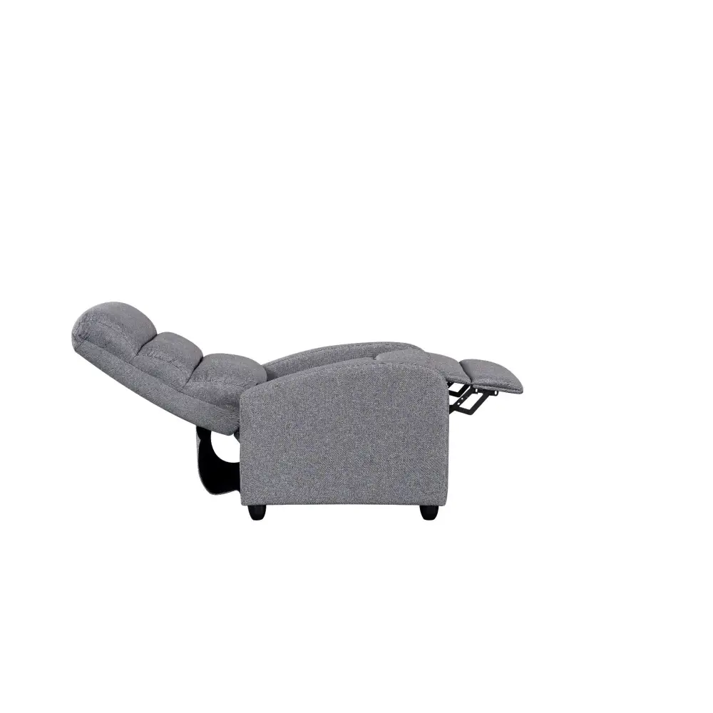 Luxury Fabric Recliner Chair - Grey - Furniture > Bar Stools & Chairs > Arm Chairs & Recliners