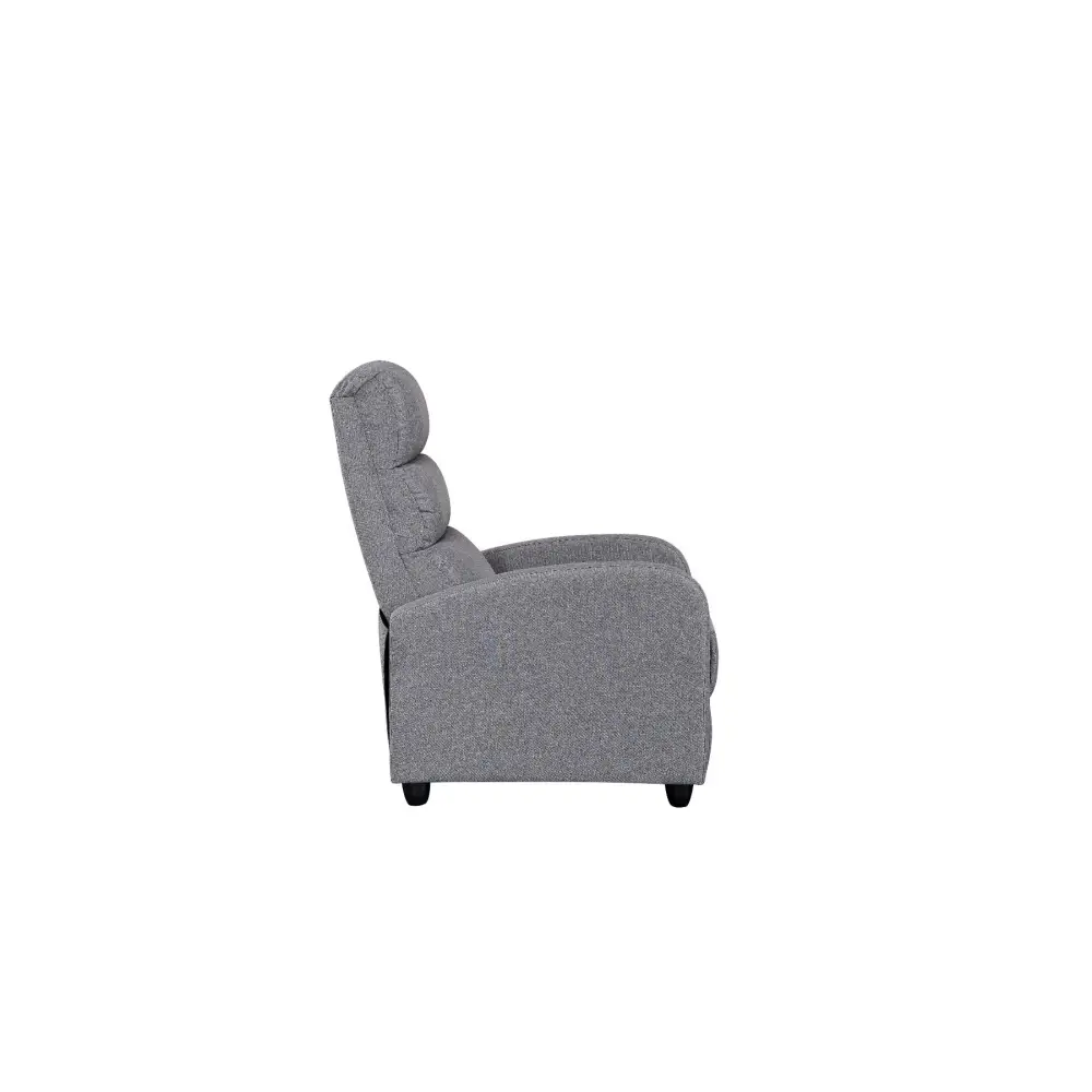 Luxury Fabric Recliner Chair - Grey - Furniture > Bar Stools & Chairs > Arm Chairs & Recliners