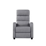 Luxury Fabric Recliner Chair - Grey - Furniture > Bar Stools & Chairs > Arm Chairs & Recliners