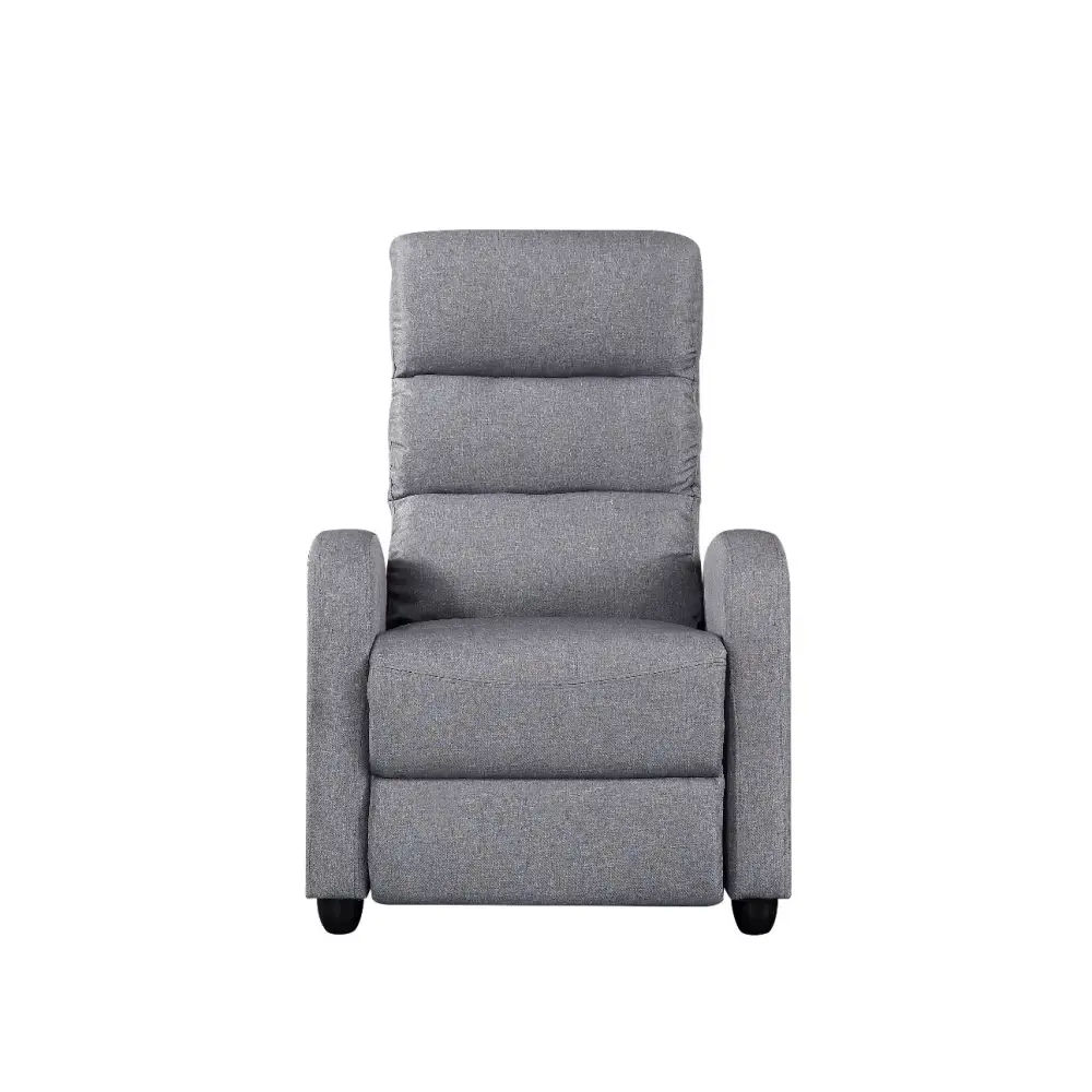 Luxury Fabric Recliner Chair - Grey - Furniture > Bar Stools & Chairs > Arm Chairs & Recliners