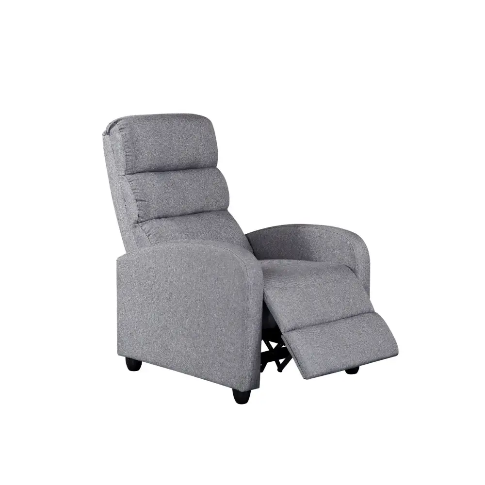Luxury Fabric Recliner Chair - Grey - Furniture > Bar Stools & Chairs > Arm Chairs & Recliners