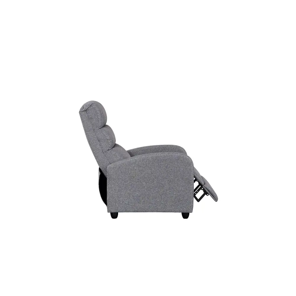 Luxury Fabric Recliner Chair - Grey - Furniture > Bar Stools & Chairs > Arm Chairs & Recliners