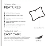 Luxury Pillowcase - 100% Pure Mulberry Silk on Both Sides - Black - Home & Garden > Bedding > Pillowcases