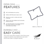 Luxury Pillowcase - 100% Pure Mulberry Silk on Both Sides - Charcoal - Home & Garden > Bedding > Pillowcases