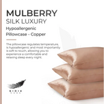Luxury Pillowcase - 100% Pure Mulberry Silk on Both Sides - Copper - Home & Garden > Bedding > Pillowcases