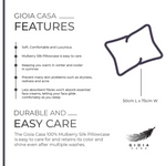 Luxury Pillowcase - 100% Pure Mulberry Silk on Both Sides - Dark Purple - Home & Garden > Bedding > Pillowcases