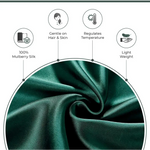 Luxury Pillowcase - 100% Pure Mulberry Silk on Both Sides - Emerald Green - Home & Garden > Bedding > Pillowcases