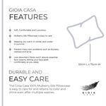 Luxury Pillowcase - 100% Pure Mulberry Silk on Both Sides - Silver - Home & Garden > Bedding > Pillowcases