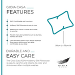 Luxury Pillowcase - 100% Pure Mulberry Silk on Both Sides - Teal - Home & Garden > Bedding > Pillowcases