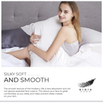 Luxury Pillowcase - 100% Pure Mulberry Silk on Both Sides - White - Home & Garden > Bedding > Pillowcases