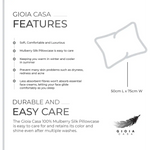 Luxury Pillowcase - 100% Pure Mulberry Silk on Both Sides - White - Home & Garden > Bedding > Pillowcases