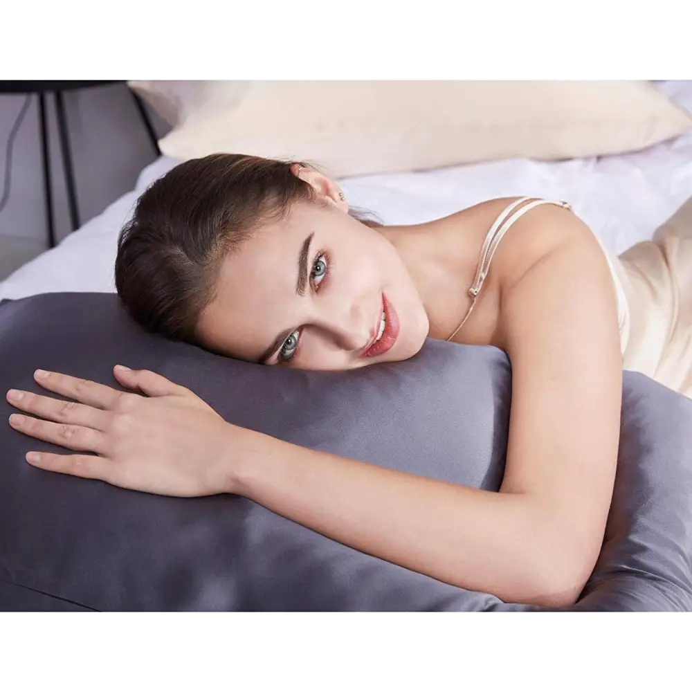 Luxury Pillowcase 2 Pack - 100% Pure Mulberry Silk on Both Sides - Charcoal - Home & Garden > Bedding > Pillowcases