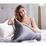 Luxury Pillowcase 2 Pack - 100% Pure Mulberry Silk on Both Sides - Charcoal - Home & Garden > Bedding > Pillowcases