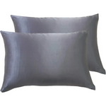 Luxury Pillowcase 2 Pack - 100% Pure Mulberry Silk on Both Sides - Charcoal - Home & Garden > Bedding > Pillowcases