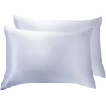 Luxury Pillowcase 2 Pack - 100% Pure Mulberry Silk on Both Sides - Silver - Home & Garden > Bedding > Pillowcases