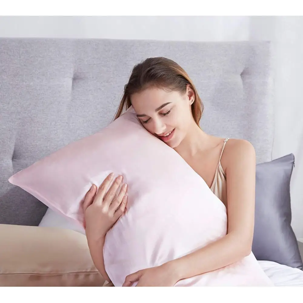 Luxury Pillowcase 2 Pack - 100% Pure Mulberry Silk on Both Sides - Pink - Home & Garden > Bedding > Pillowcases