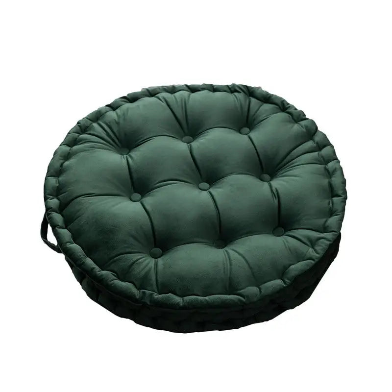 Luxury Round Pouf Tatami Cushion Meditation Floor Mat with Handle - Furniture > Bathroom