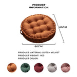 Luxury Round Pouf Tatami Cushion Meditation Floor Mat with Handle - Furniture > Bathroom