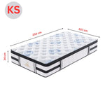 Majestic Rest King Single Size 7 Zones Luxury Premium Firm Pocket Spring 34cm Mattress - Furniture > Mattresses