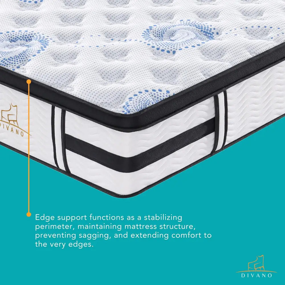 Majestic Rest Single Size 7 Zones Luxury Premium Firm Pocket Spring 34cm Mattress - Furniture > Mattresses