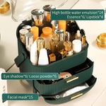 Make up Organizers Storage Vanity Cosmetics Skincare Display Cases Countertop Bathroom Gifts for Women Green - Health &