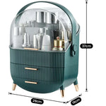 Make up Organizers Storage Vanity Cosmetics Skincare Display Cases Countertop Bathroom Gifts for Women Green - Health &