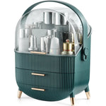 Make up Organizers Storage Vanity Cosmetics Skincare Display Cases Countertop Bathroom Gifts for Women Green - Health &