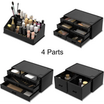 Makeup Cosmetic Organizer Storage with 12 Drawers Display Boxes (Black) - Home & Garden > Storage