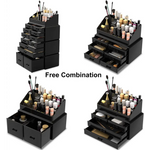 Makeup Cosmetic Organizer Storage with 12 Drawers Display Boxes (Black) - Home & Garden > Storage