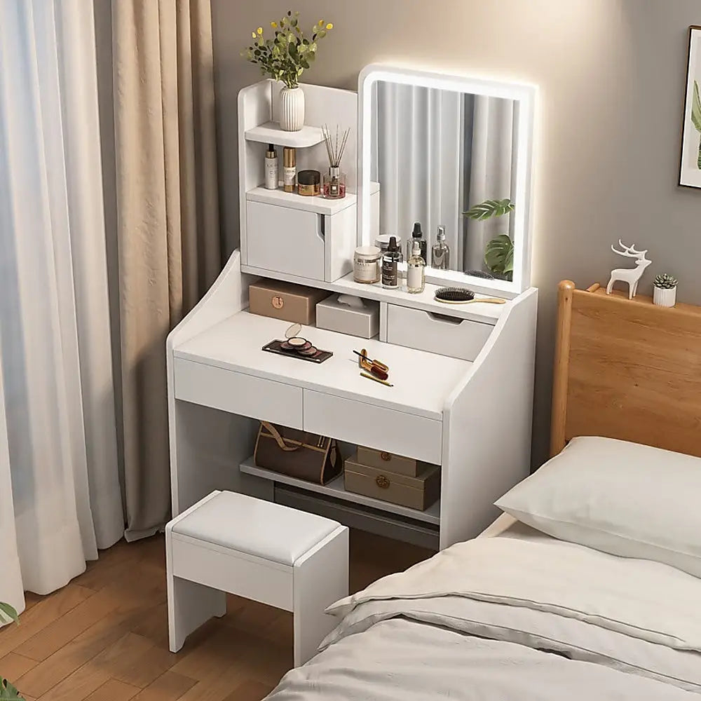 Makeup Vanity Mirror Desk Table with LED Lighting - Furniture > Bedroom > Dressing Vanity & Dressing Tables