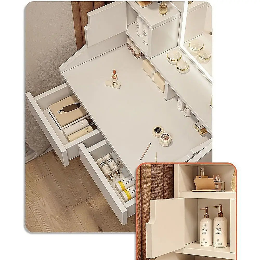 Makeup Vanity Mirror Desk Table with LED Lighting - Furniture > Bedroom > Dressing Vanity & Dressing Tables