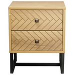Malaga 2 Drawer Bedside Table - Furniture > Bedroom