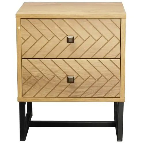 Malaga 2 Drawer Bedside Table - Furniture > Bedroom