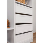 MALMO THREE SHELF/FOUR DRAWER WALK IN WARDROBE - HAMPTONS - Home & Garden > Storage > Clothing & Wardrobe Storage