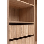 MALMO THREE SHELF/FOUR DRAWER WALK IN WARDROBE - SLIM SHAKER - NATURAL OAK - Home & Garden > Storage > Clothing &