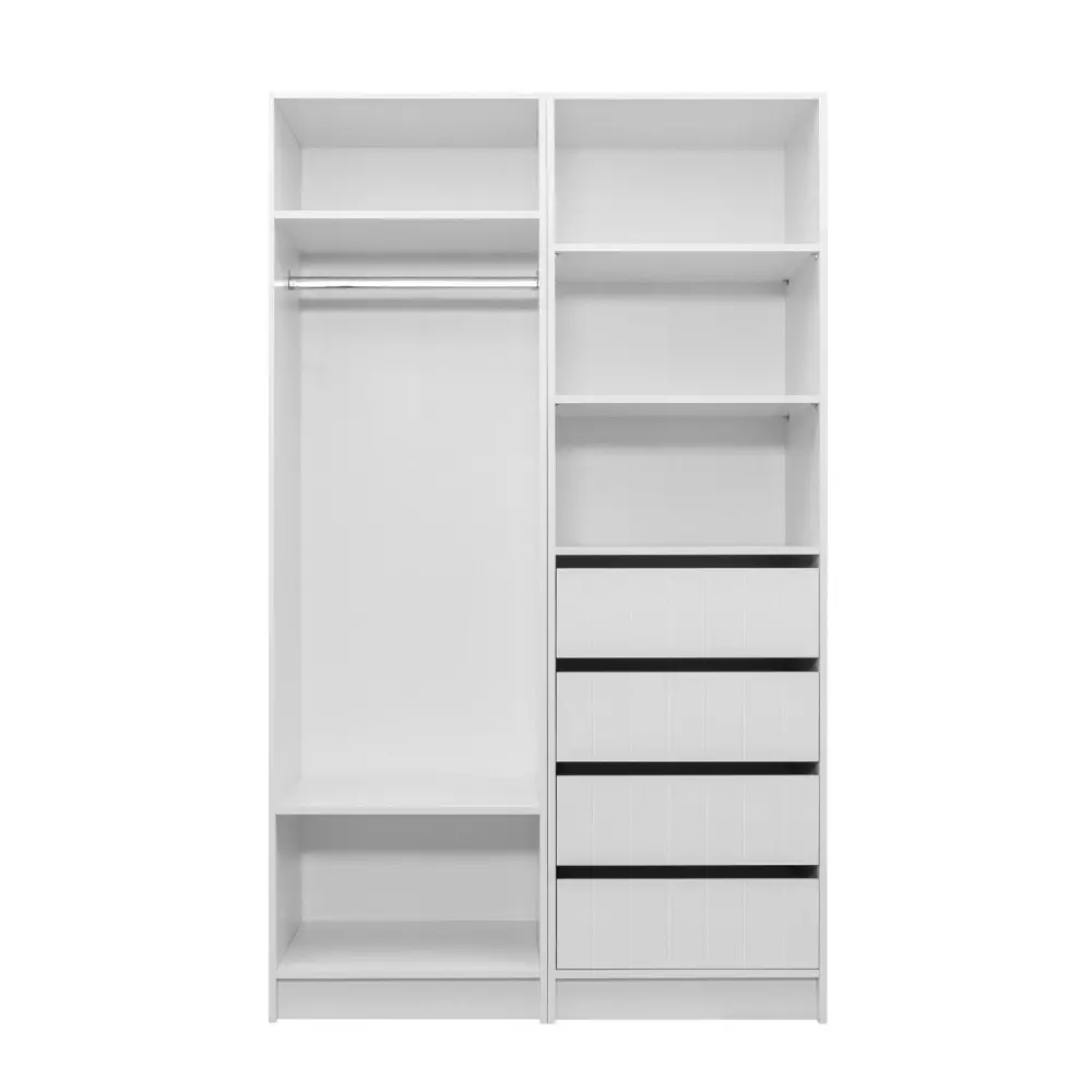 MALMO THREE SHELF/FOUR DRAWER WALK IN WARDROBE - VJ PANEL - Home & Garden > Storage > Clothing & Wardrobe Storage