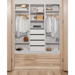 MALMO THREE SHELF/FOUR DRAWER WALK IN WARDROBE - VJ PANEL - Home & Garden > Storage > Clothing & Wardrobe Storage