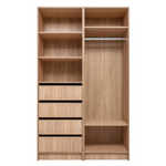 MALMO TWO SHELF/HANGRAIL WALK IN WARDROBE - NATURAL OAK - Home & Garden > Storage > Clothing & Wardrobe Storage