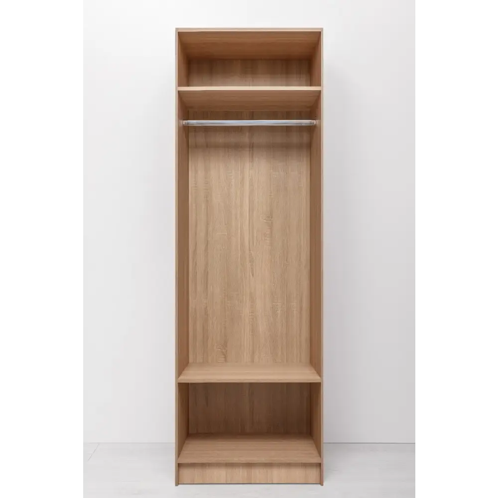 MALMO TWO SHELF/HANGRAIL WALK IN WARDROBE - NATURAL OAK - Home & Garden > Storage > Clothing & Wardrobe Storage